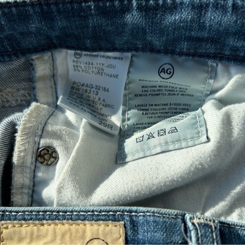 โจAG Adriano Goldschmied The Prima cigarette blue jeans ๐ 29 Ag-ed denim - Picture 11 of 14